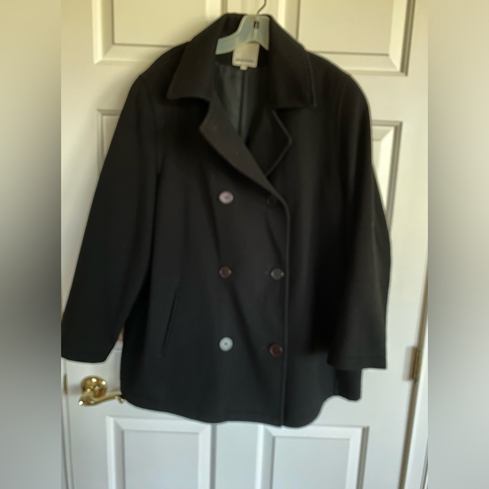 90’s Ann Klein Black Peacoat